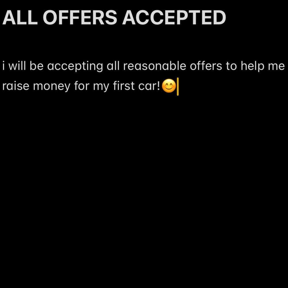 SEND UR BEST OFFER!🎀